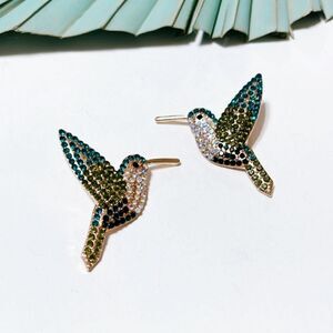 Diamond bird stud earrings S83